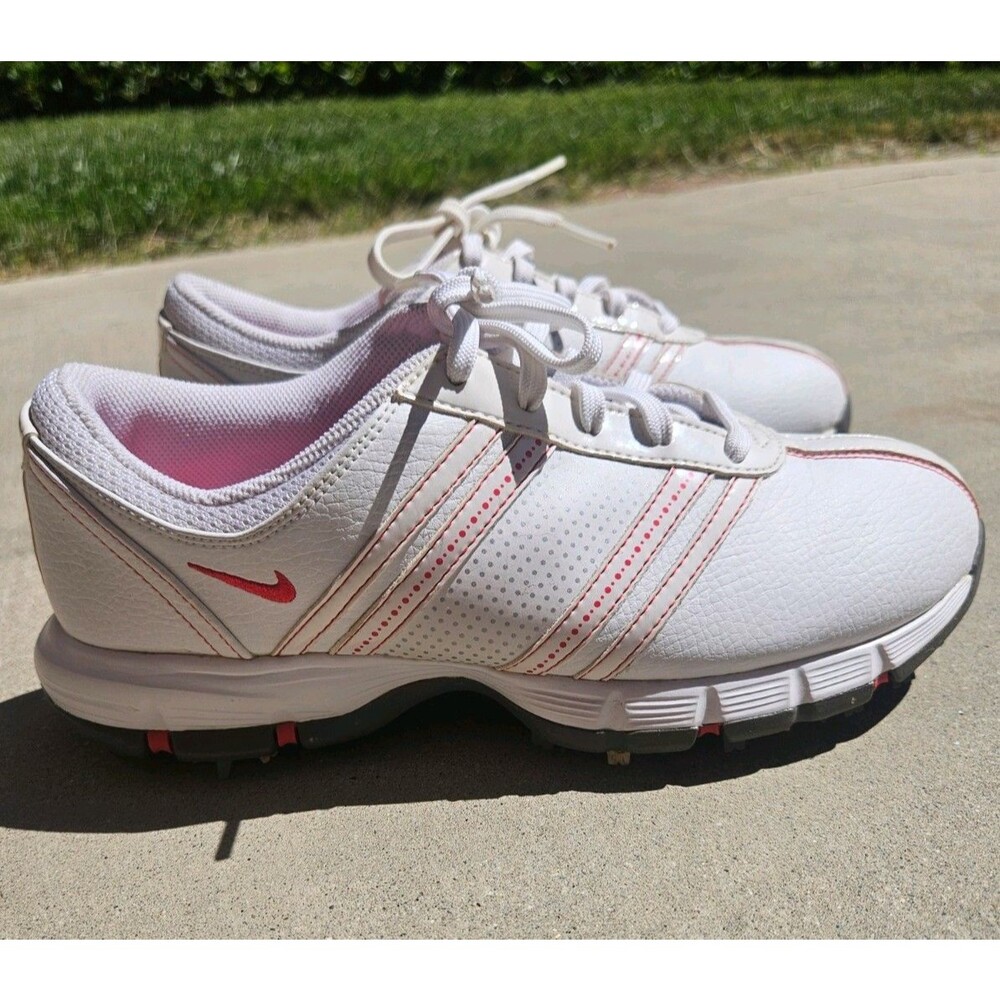 NIKE Delight 317622-161 Womens 6.5 Tac Spike Soft Cleat White pink Golf Shoes